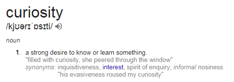 Curiosity definition