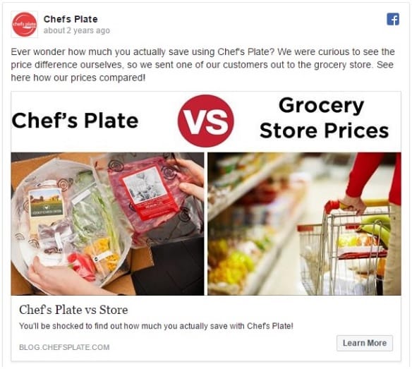 Chef’s Plate vs store carousel 