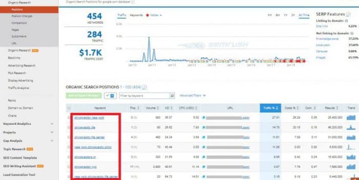 Paid tools like Ahrefs and SpyFu will show you keywords your competitors