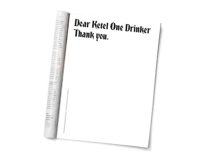 Ketel One’s mutual-love-and-respect campaign