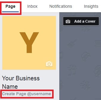 create custom username or vanity URL on Facebook