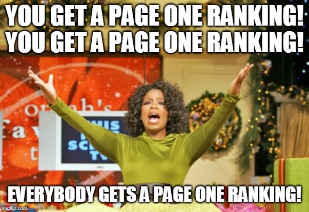 Google Page One Ranking