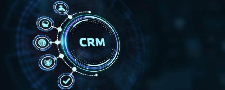 CRM Digital Letters blue background