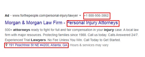 here s the second example of Google ads.