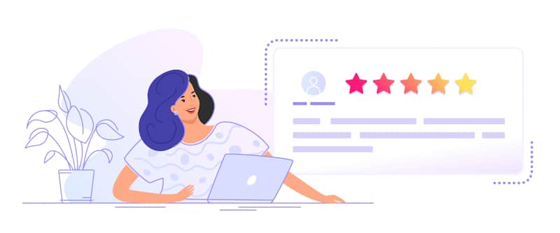 graphic art for customers leaving good reviews