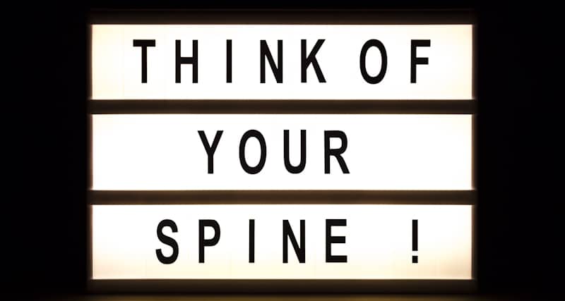 think of your spine letter box sign
